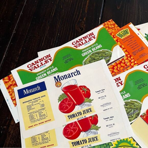 Vegetable Can Labels (New - Set of 25) - Picture 2 of 4